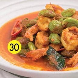 ผัดเผ็ดสะตอกุ้ง