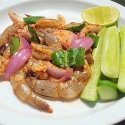 ลาบกุ้งสด