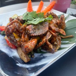 ปูนิ่มผัดพริกไทยดำ