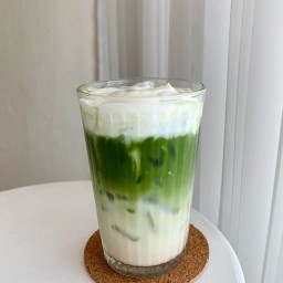 Matcha latte coconut cream