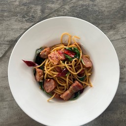 [อร่อยซ่ากับโค้ก] สปาเก็ตตี่พริกแห้ง +  โค้ก ออริจินัล (ขวด)