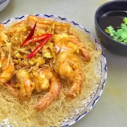 กุ้งราดซอสมะขาม