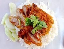 ข้าวหน้าหมูทอด