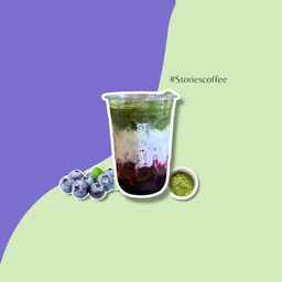 New! Blueberry Matcha Latte (บลูเบอรี่มัทฉะลาเต้)