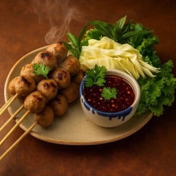 ลูกชิ้นหมูปิ้ง 5 ไม้