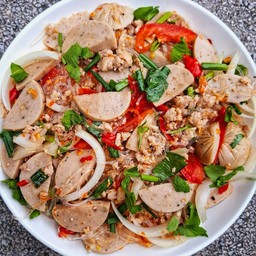 ยำวุ้นเส้นหมูยอ+หมูสับ