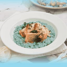 Seafood Risotto with Butterfly Pea Flower