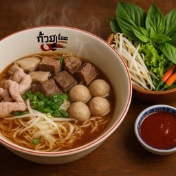 ก๋วยเตี่ยวน้ำแดง เนื้อ