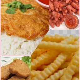 ข้าวไข่เจียวชีส&ของทานเล่น