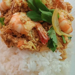 ทะเลผัดผงกะหรี่(ราดข้าว)