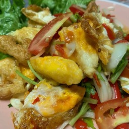 ยำไข่ดาว+หมูสับ