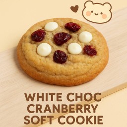 WHITE CHOC CRANBERRY SOFT COOKIE