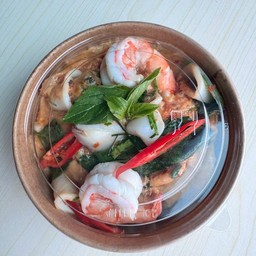 ข้าวหน้าห่อหมกทะเลกระทะ