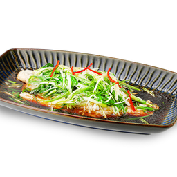 ปลากะพงนึ่งซีอิ้ว