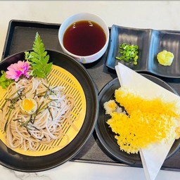 โซบะหมี่เย็น+กุ้งเทม