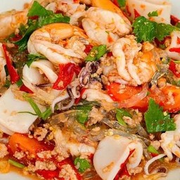 ยำเส้นแก้ว เลือกท๊อปปิ้ง