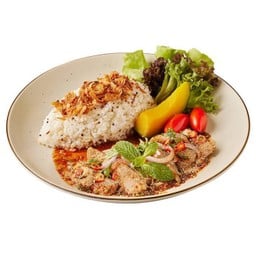 ข้าวหมูย่าง น้ำตกไทบ้าน