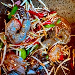 ตำกุ้งสด