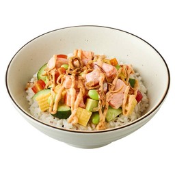 ข้าวหน้าลาบ แซลมอนเบิร์น