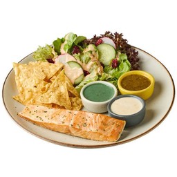 สเต๊กปลาแซลมอน 3 น้ำ