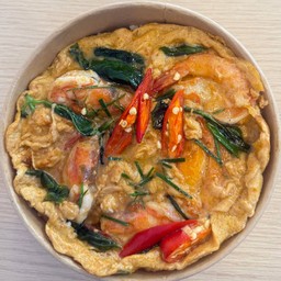 ข้าวห่อหมกกุ้งไข่ข้น