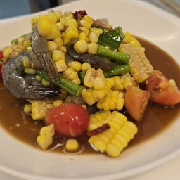 ตำข้าวโพดกุ้งสด