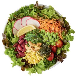 สลัดสาหร่ายและถั่วโชยุเลมอน