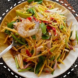 ตำมะม่วงกุ้งสด