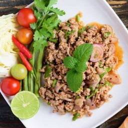 ลาบหมู+ตับ+หนัง