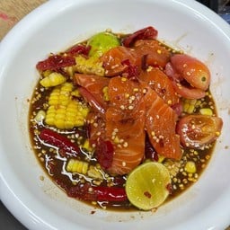 ตำลาวข้าวโพดแซลม่อน