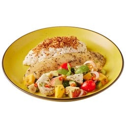 ข้าวปลาบาซา ยำผลไม้