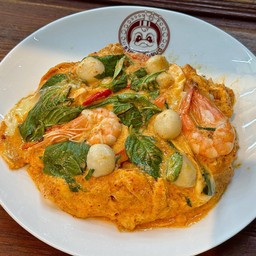 ข้าวหน้าไข่ข้นห่อหมกทะเล(หน้าร้านขายดีมาก)