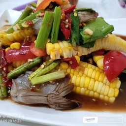 ตำข้าวโพดกุ้งสด