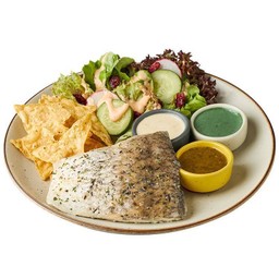 สเต๊กปลากะพง 3 น้ำ