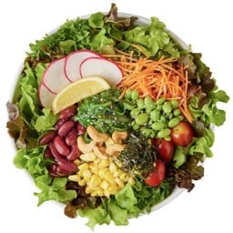 สลัดสาหร่ายและถั่วโชยุเลมอน