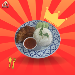 ข้าวหน้าหมูทอด