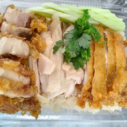 ไก่ต้ม+ไก่ทอด+หมูทอด