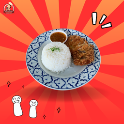 ข้าวปลาชุปแป้งทอด น้ำจิ้มซีฟู๊ด