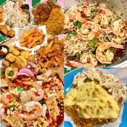 เขย่าชีส/เฟรนซ์ฟรายส์เขย่าฝง/ยำมาม่า/ยำวุ้นเส้น/ยำขนมจีน/ยำเส้นเล็ก บางกรวย