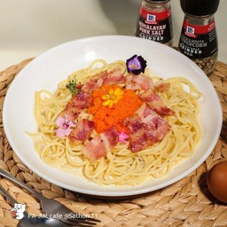 สปาเก็ตตี้คาโบนาร่าไข่กุ้ง