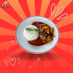 ข้าวราดผัดน้ำพริกเผา