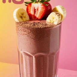 Choco Berry ( โกโก้ฝรั่งเศส + ซอสสตรอเบอร์รี่ + กล้วย )