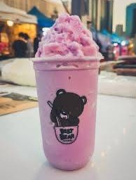 นมหมีเผือกหอมปั่น