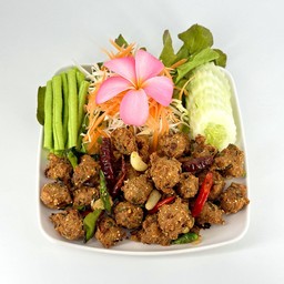 ลาบทอด