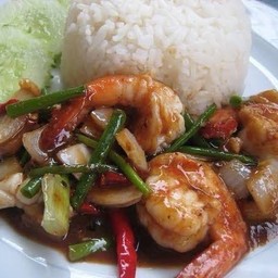 ข้าวกุ้งผัดน้ำพริกเผา