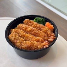 ข้าวหน้าเทมปุระกุ้ง (กุ้ง 4ตัว)