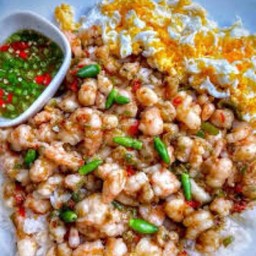 กุ้งสับผัดพริกขี้หนู.