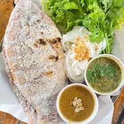 ปลาทับทิมเผาเกลือ