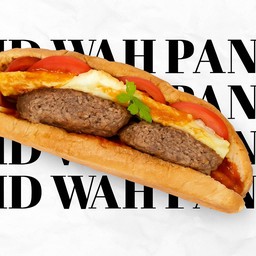 Ver very special! [ปัง 9 นิ้ว] แฮมเบิร์กเนื้อ + ไข่ดาว