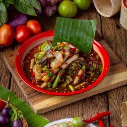 ตำไหลบัวกุ้งสด